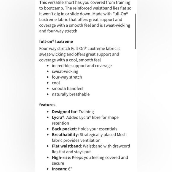 Lululemon Train Times Short 6" Jasmine White Multi / White - Picture 5 of 11